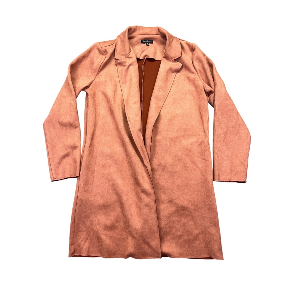 Chocolate USA Duster Jacket Open Front Lightweight Coatigan Small Boho